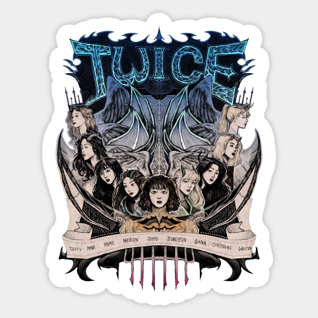 Twice Metal Ver. 1 Sticker by BeeboJam